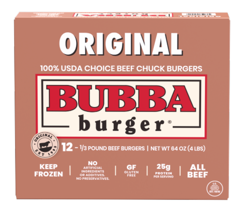 Bubba Burger® Original USDA Choice Beef Chuck Patties Perspective: front