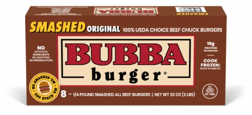 Bubba Burger® Smashed All Beef Burgers Perspective: front