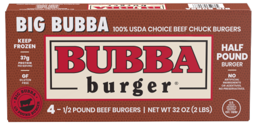Big Bubba® Half Pound Beef Burgers Perspective: front