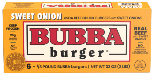 Bubba Burger® Gluten Free Sweet Onion Burgers Perspective: front