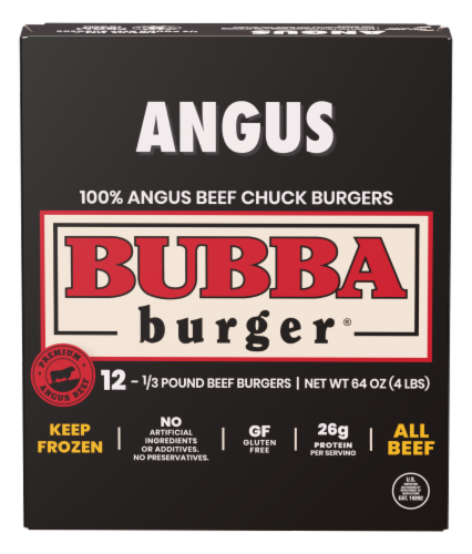 Angus Beef BUBBA Burger, 12 pk./5.3 oz.