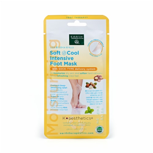 Earth Therapeutics Soft & Cool Foot Mask Perspective: front