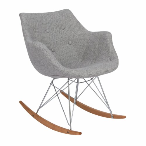 LeisureMod Willow Twill Fabric Eiffel Rocking Chair 1 Fred Meyer
