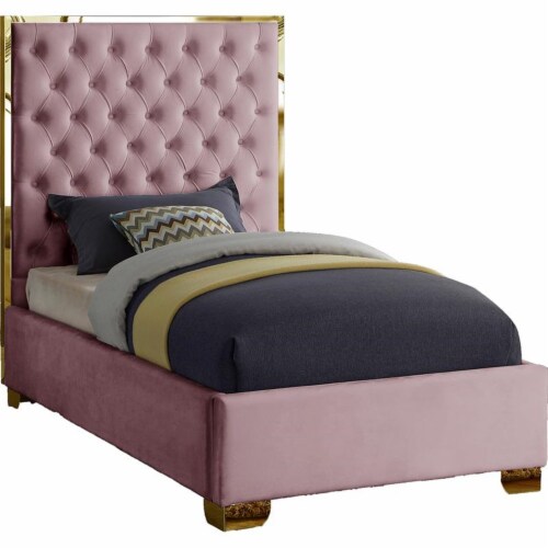 Meridian Furniture Lana Velvet Twin Bed Meridian Furniture Lana Velvet Twin Bed