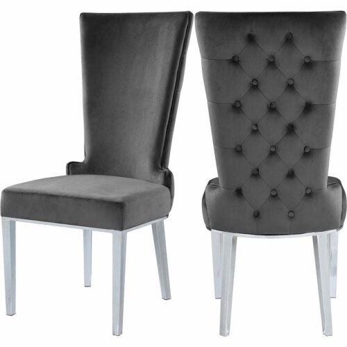 Meridian Furniture Serafina Velvet Dining Chair-Set of 2 Meridian Furniture Serafina Velvet Dining Chair-Set of 2