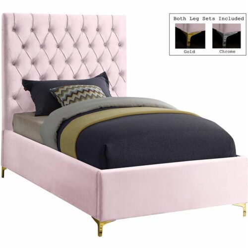 Meridian Furniture Cruz Velvet Twin Bed Meridian Furniture Cruz Velvet Twin Bed