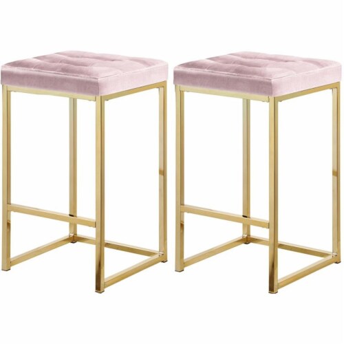 Meridian Furniture Nicola Velvet Counter Stool - Gold