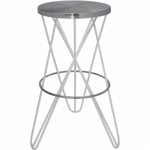 Meridian Furniture Mercury Bar Stool - Silver Meridian Furniture Mercury Bar Stool - Silver
