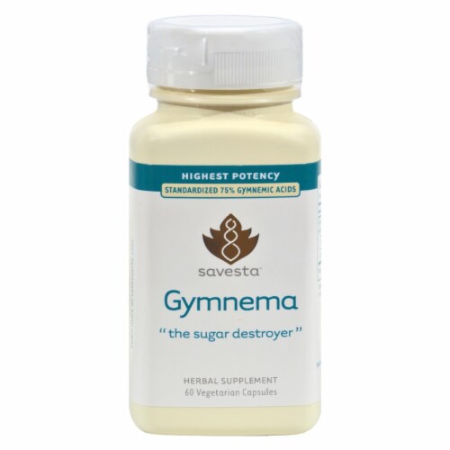 Savesta Gymnema Herbal Supplement Capsules 300mg Perspective: front