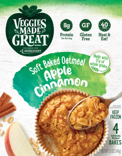 Veggies Made Great® Apple Cinnamon Baked Oatmeal Perspective: front