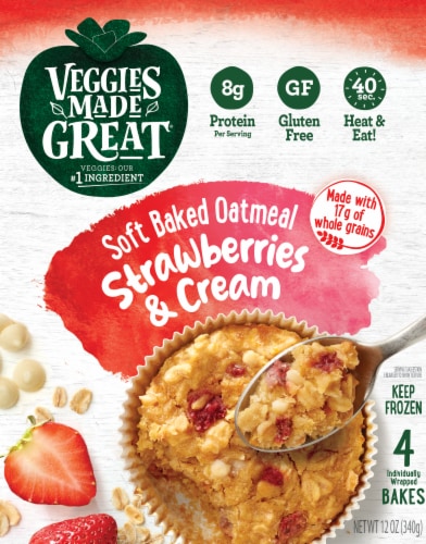 Veggies Made Great® Strawberries and Cream Baked Oatmeal Perspective: front