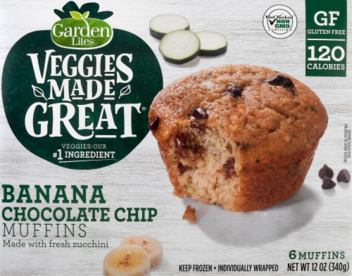 Garden Lites Veggie Made Great Banana Chocolate Chip Zucchini Muffins Perspective: front