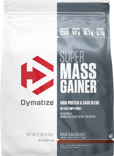 Dymatize® Super Mass Gainer Rich Chocolate Dietary Supplement Perspective: front
