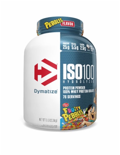 Dymatize Fruity Pebbles ISO 100 Supplement Perspective: front