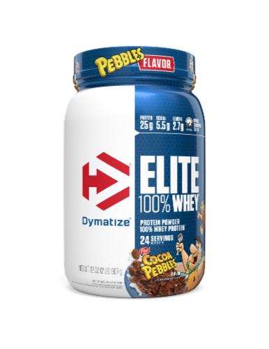 Dymatize Cocoa Pebbles Elite Whey Protein Perspective: front