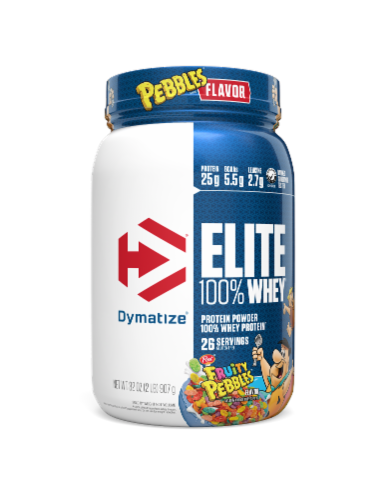 Dymatize Fruity Pebbles Elite Whey Protein Perspective: front