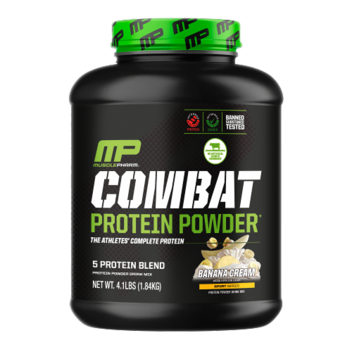 MusclePharm Combat Protein Powder Banana Cream 4 lb (1 81 kg), 4 lb Kroger