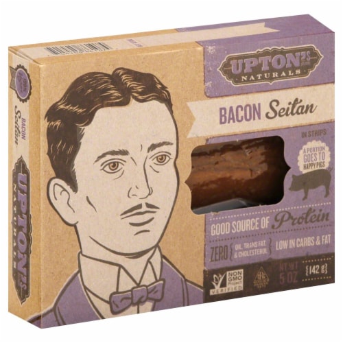 Upton's Naturals Seitan Style Bacon in Strips Perspective: front