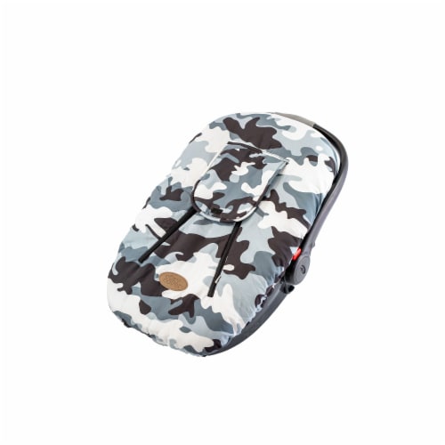 CozyBaby Original Infant Car Seat Cover w/ Dual Zippers & Elastic Edge, Camo Perspective: front