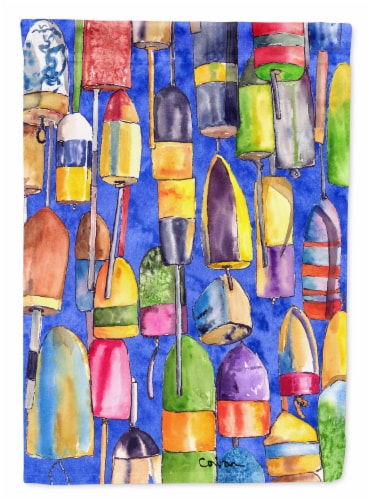Carolines Treasures 8723GF Lobster Bouys Garden Flag Perspective: front