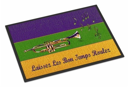 Carolines Treasures  8382MAT Mardi Gras Indoor or Outdoor Mat 18x27 Perspective: front