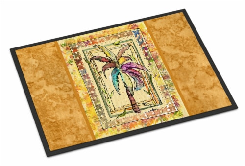 Carolines Treasures  8614JMAT Palm Tree Indoor or Outdoor Mat 24x36 Perspective: front