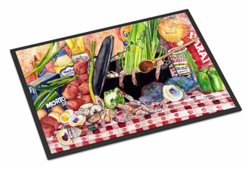 Gumbo and Potato Salad  Door Mat, Indoor Rug or Outdoor Welcome Mat 24x36 Doorma Perspective: front
