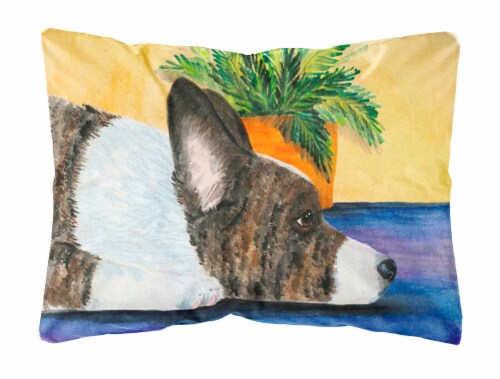 Carolines Treasures  SS8190PW1216 Corgi Canvas Fabric Decorative Pillow Perspective: front
