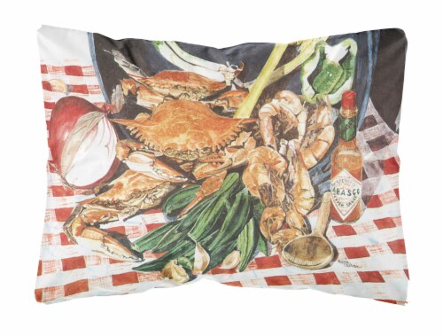 Carolines Treasures  8537PW1216 Crab Boil Canvas Fabric Decorative Pillow Perspective: front