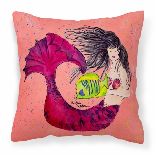 Carolines Treasures 8338PW1414 Mermaid Fabric Decorative Pillow 14Hx14W Fry s Food Stores