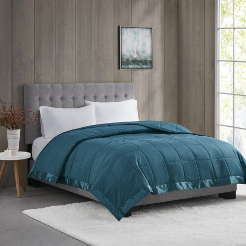 Gracie Mills Lightweight Down Alternative Blanket with Satin Trim