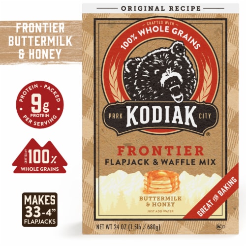 Kodiak Cakes Whole Wheat Oat & Honey Flapjack & Waffle Mix Perspective: front