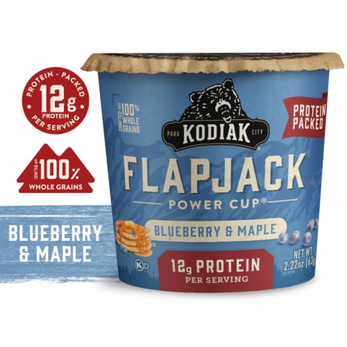 Kodiak® Protein-Packed Blueberry & Maple Flapjack Power Cup® Perspective: front