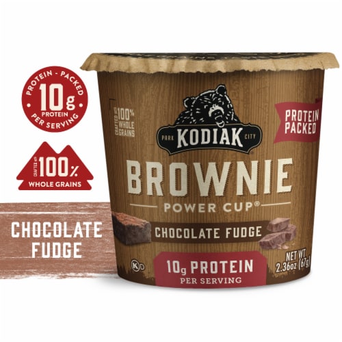 Kodiak® Protein-Packed Chocolate Fudge Brownie Power Cup® Perspective: front