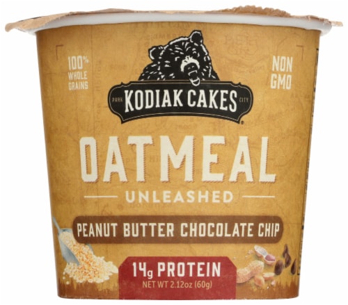 Kodiak Cakes Peanut Butter Chocolate Chip Oatmeal Power Cup Perspective: front