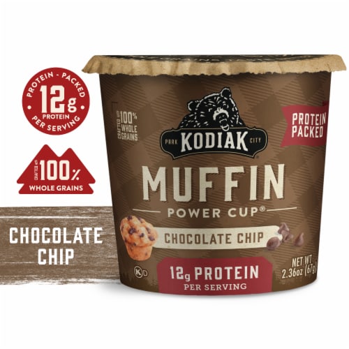 Kodiak® Protein-Packed Chocolate Chip Muffin Power Cup Perspective: front