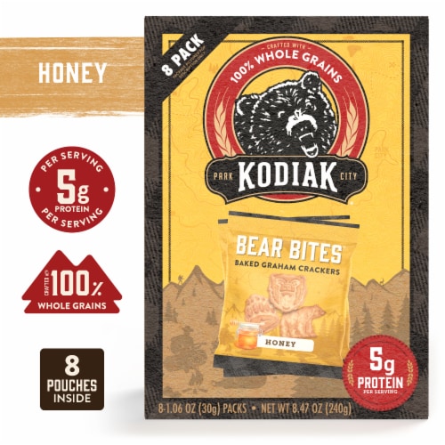 Kodiak Bear Bites® Honey Graham Crackers Multipack Perspective: front