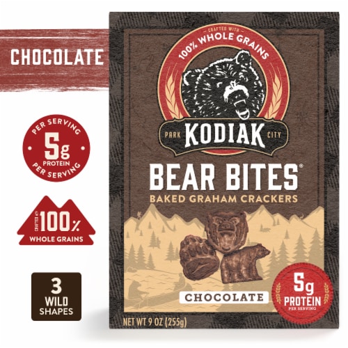 Kodiak Bear Bites® Chocolate Graham Crackers Perspective: front