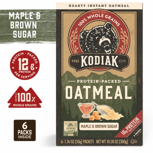 Kodiak Cakes® Protein-Packed Maple Brown Sugar Oatmeal Perspective: front
