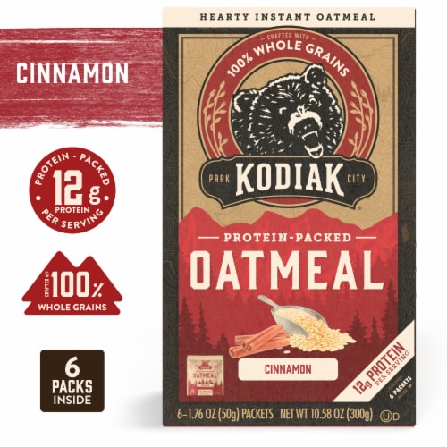 Kodiak® Protein-Packed Cinnamon Oatmeal Packets Perspective: front