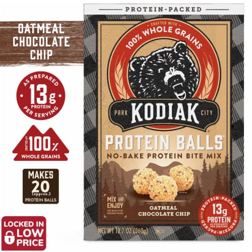 Kodiak Cakes® Oatmeal Chocolate Chip Protein Ball™ Mix Perspective: front