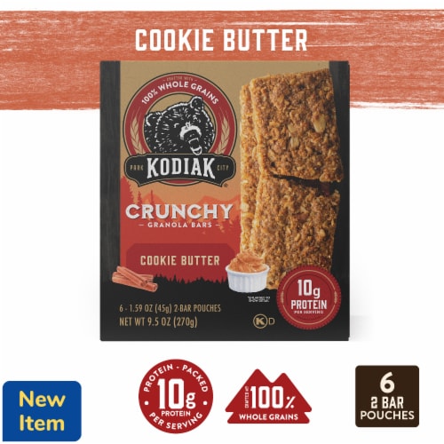 Kodiak™ Cookie Butter Crunchy Granola Bars Perspective: front