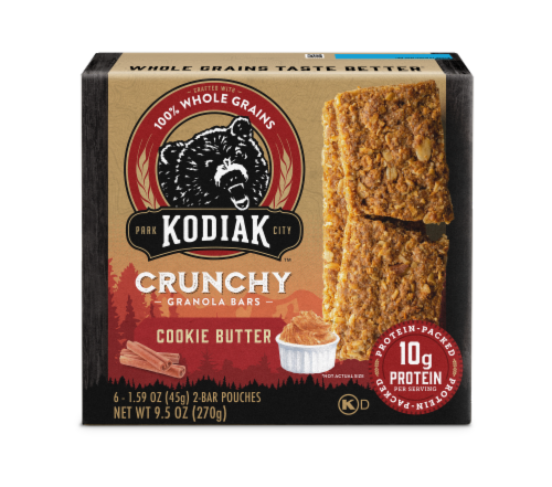 Kodiak® Cookie Butter Crunchy Protein Granola Bars Perspective: front