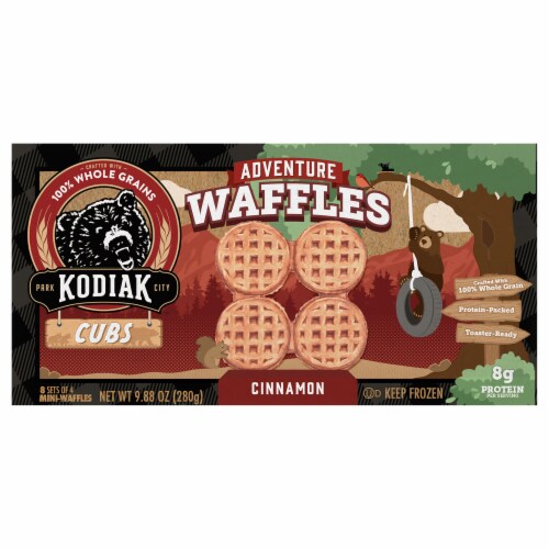 Kodiak Cubs Cinnamon Adventure Waffles Perspective: front