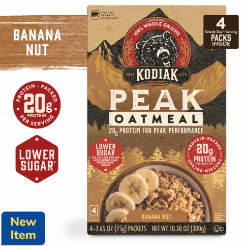 Kodiak® Peak™ Banana Nut Lower Sugar Protein Instant Oatmeal