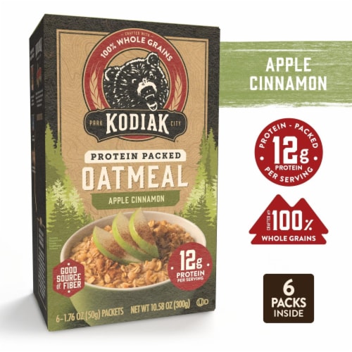 Kodiak® Apple Cinnamon Protein Instant Oatmeal Perspective: front