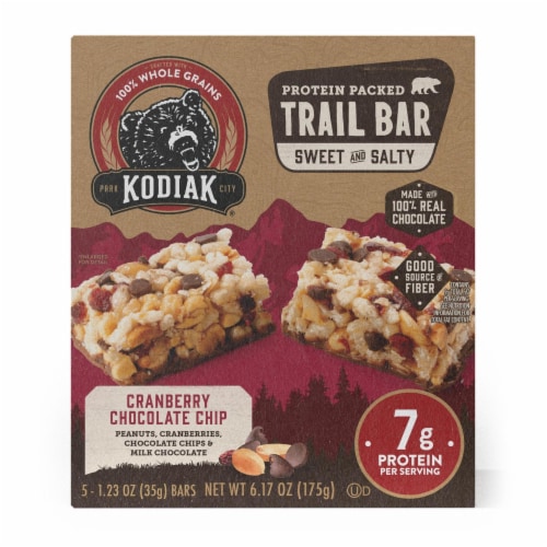 Kodiak® Cranberry Chocolate Chip Protein-Packed Trail Bars Perspective: front