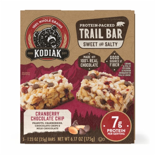 Kodiak® Cranberry Chocolate Chip Protein Trail Bars Perspective: front