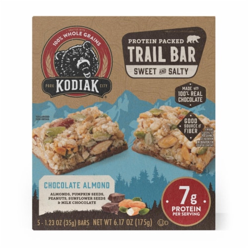 Kodiak® Protein-Packed Chocolate Almond Trail Bars Perspective: front