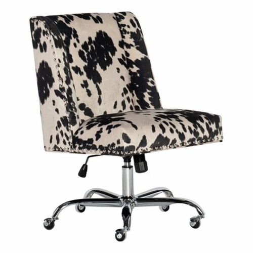 Cow print office shop chair